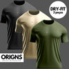 Kit com 3 Camisetas Dry Fit Masculina Esportiva